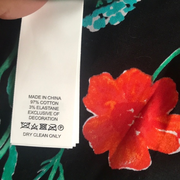 Kate Spade Jardin Poplin Peplum Hummingbird Top Size XS - Picture 14 of 14